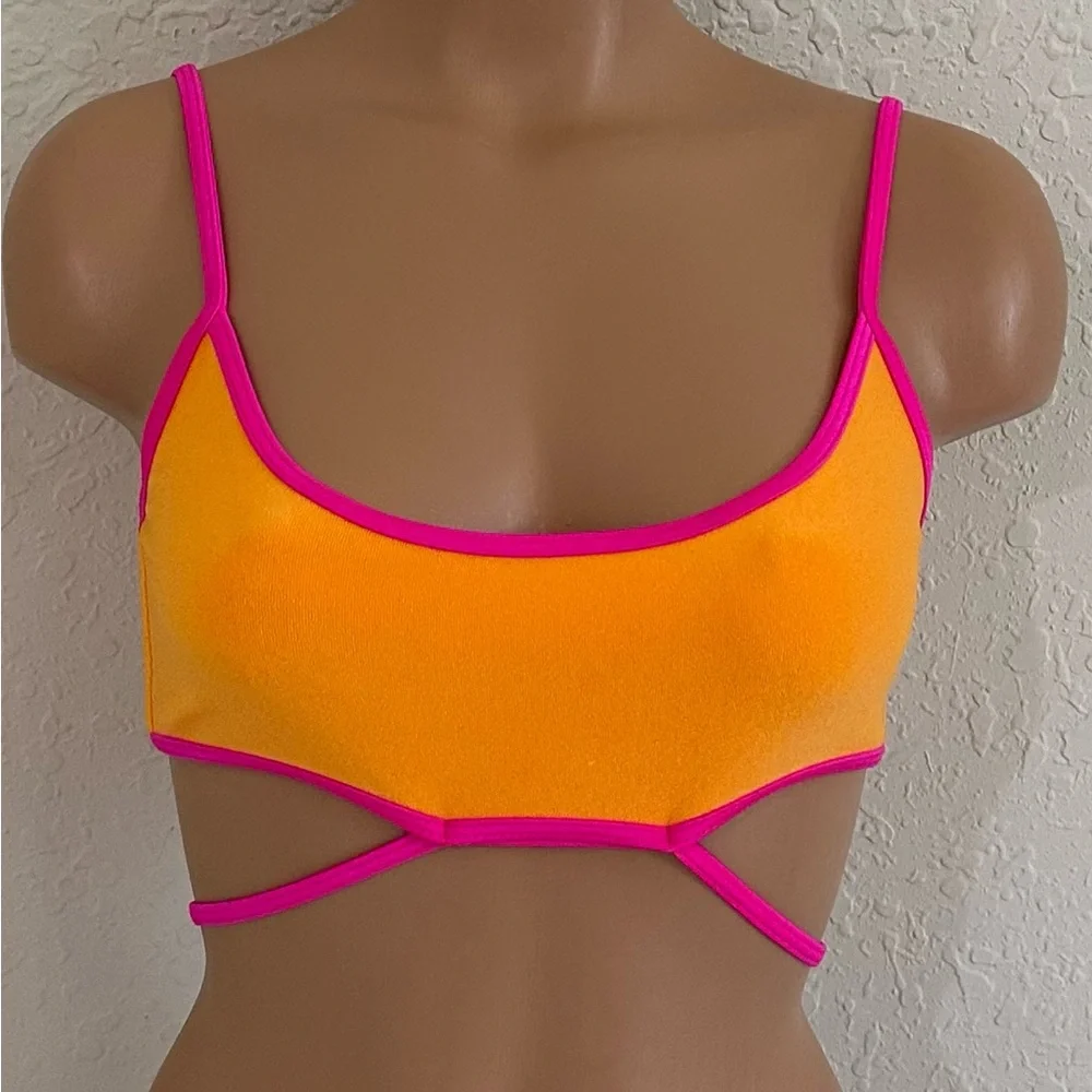 Frankie’s Bikinis Waco Terry Bralette Bikini Top NWOT